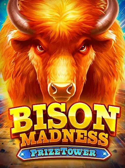 Decorative casino game artwork for EmberBet: Bison Madness Prizetower